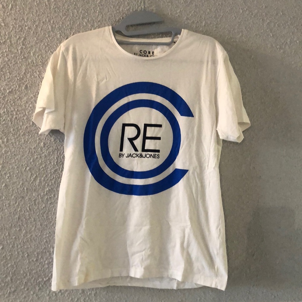 Jack and Jones CORE Graphic T Shirt White Large
